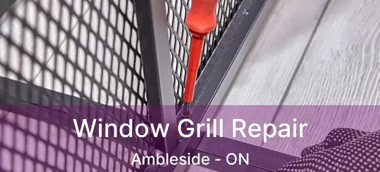  Window Grill Repair Ambleside - ON