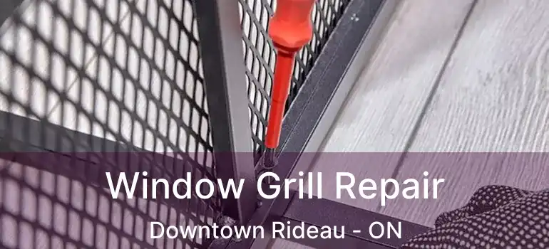  Window Grill Repair Downtown Rideau - ON