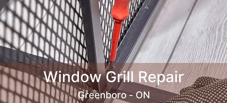  Window Grill Repair Greenboro - ON