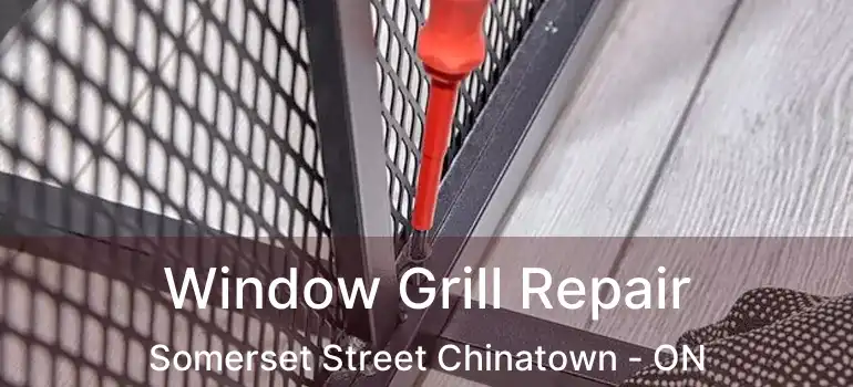  Window Grill Repair Somerset Street Chinatown - ON