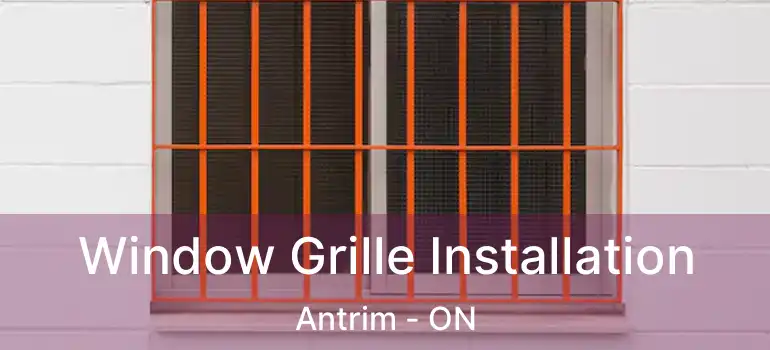  Window Grille Installation Antrim - ON