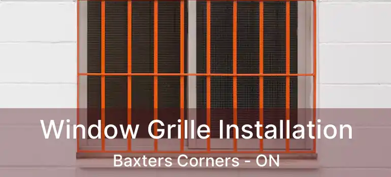  Window Grille Installation Baxters Corners - ON