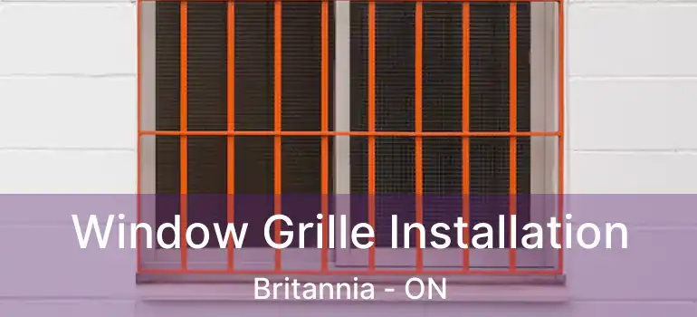  Window Grille Installation Britannia - ON