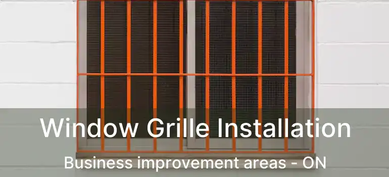  Window Grille Installation Business improvement areas - ON