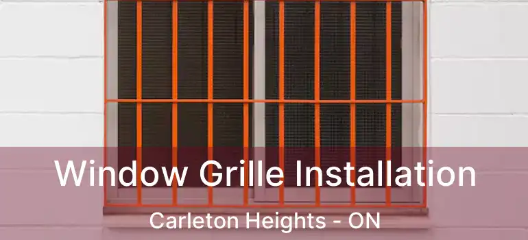  Window Grille Installation Carleton Heights - ON