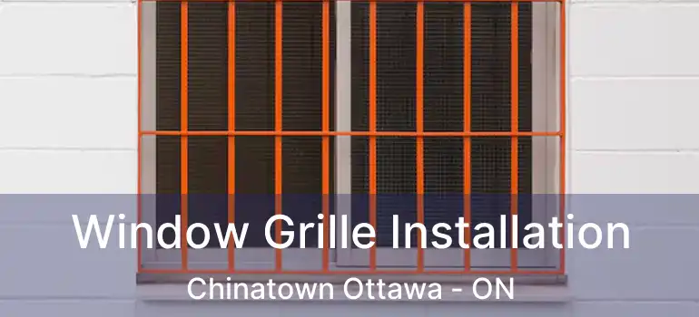  Window Grille Installation Chinatown Ottawa - ON