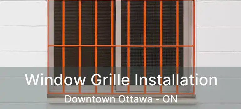  Window Grille Installation Downtown Ottawa - ON