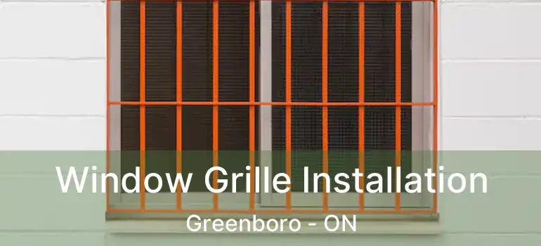  Window Grille Installation Greenboro - ON