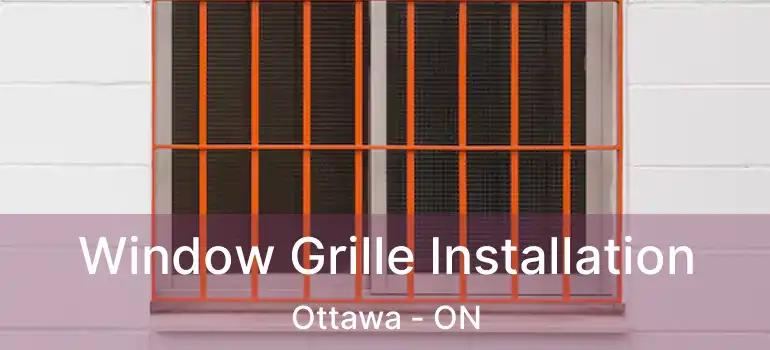  Window Grille Installation Ottawa - ON