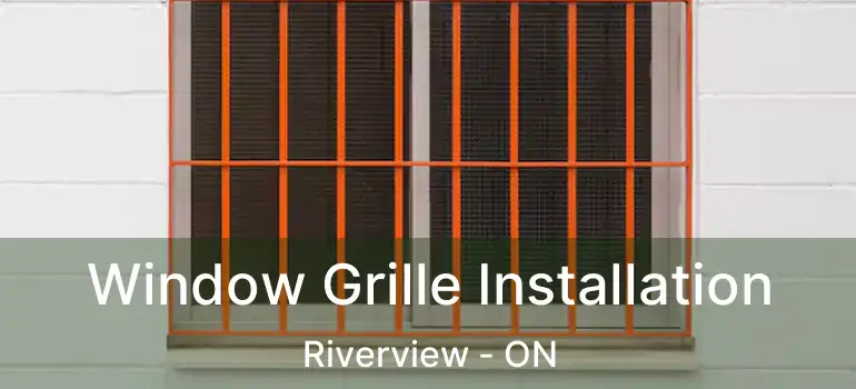  Window Grille Installation Riverview - ON