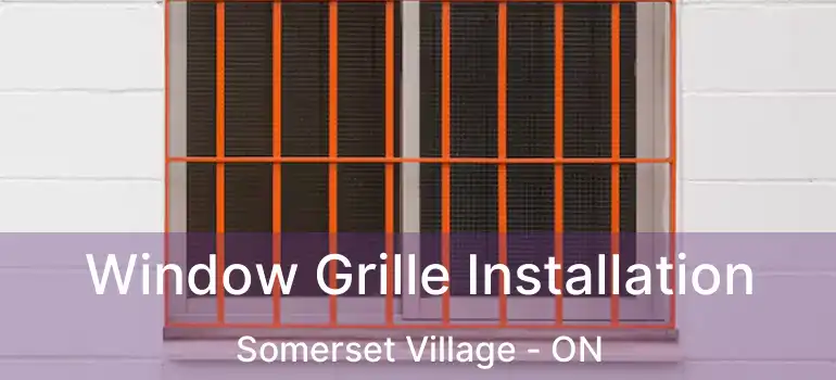  Window Grille Installation Somerset Village - ON