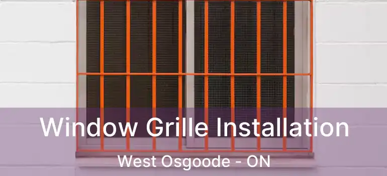  Window Grille Installation West Osgoode - ON