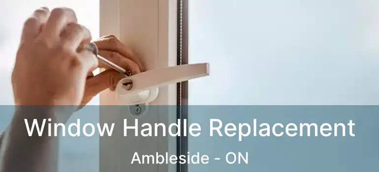  Window Handle Replacement Ambleside - ON