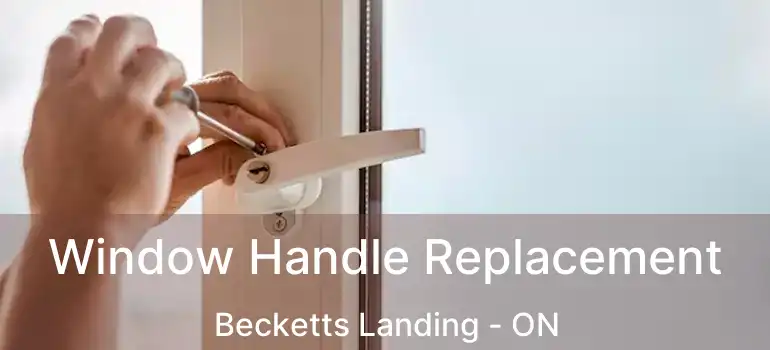  Window Handle Replacement Becketts Landing - ON