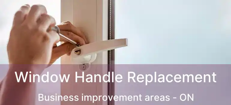  Window Handle Replacement Business improvement areas - ON