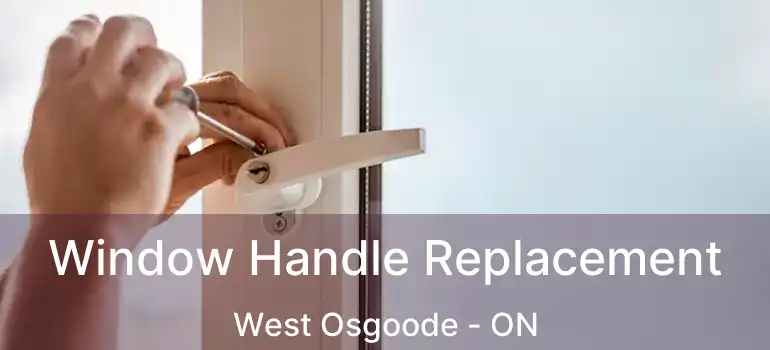  Window Handle Replacement West Osgoode - ON