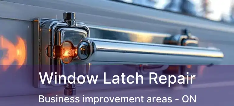  Window Latch Repair Business improvement areas - ON