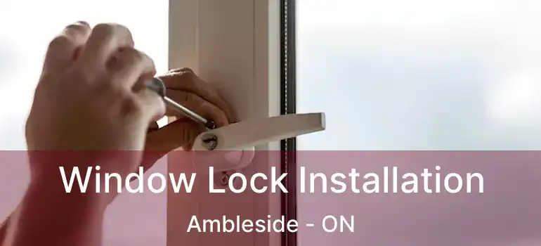  Window Lock Installation Ambleside - ON