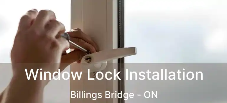  Window Lock Installation Billings Bridge - ON