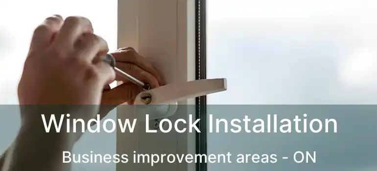  Window Lock Installation Business improvement areas - ON