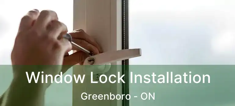  Window Lock Installation Greenboro - ON