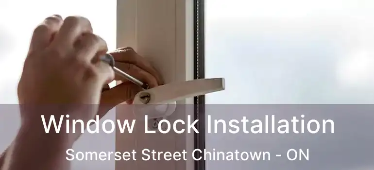  Window Lock Installation Somerset Street Chinatown - ON