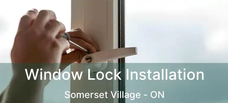  Window Lock Installation Somerset Village - ON