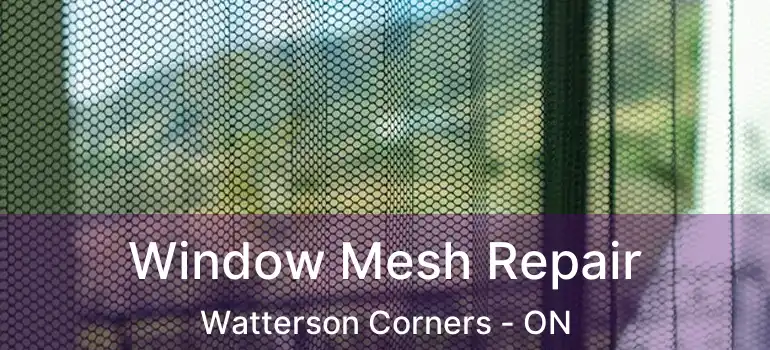  Window Mesh Repair Watterson Corners - ON