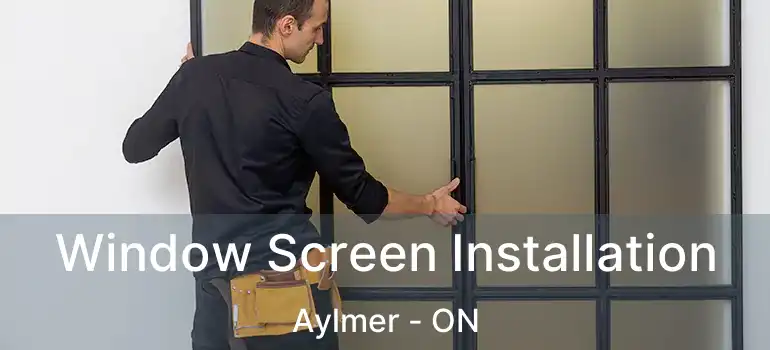  Window Screen Installation Aylmer - ON