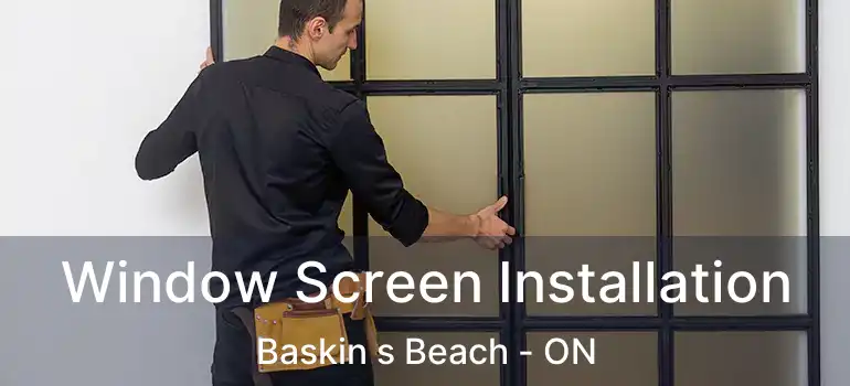  Window Screen Installation Baskin s Beach - ON