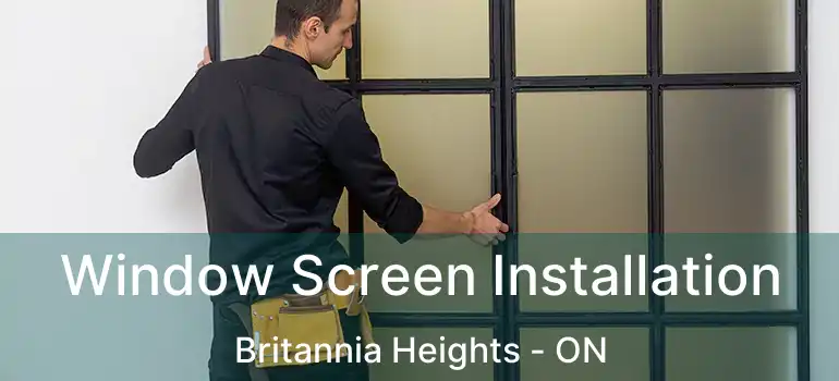  Window Screen Installation Britannia Heights - ON