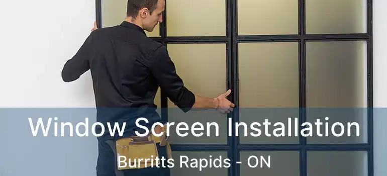  Window Screen Installation Burritts Rapids - ON