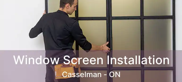  Window Screen Installation Casselman - ON