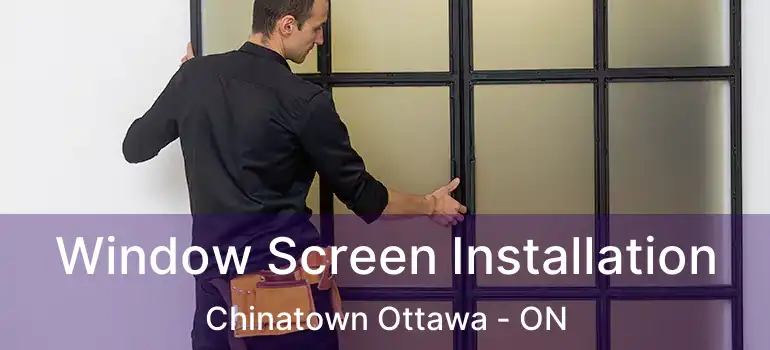  Window Screen Installation Chinatown Ottawa - ON