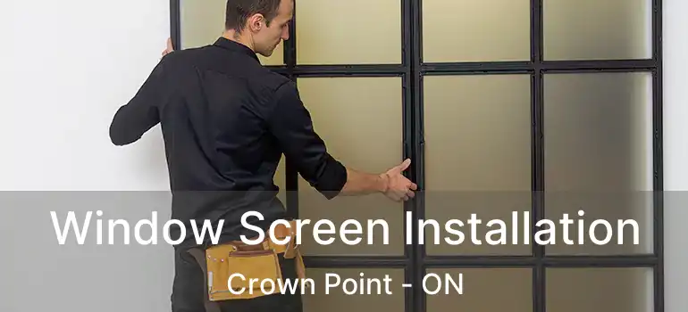  Window Screen Installation Crown Point - ON