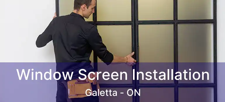  Window Screen Installation Galetta - ON