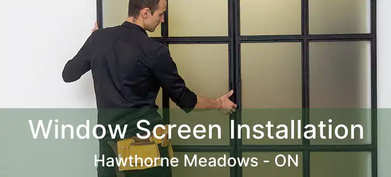  Window Screen Installation Hawthorne Meadows - ON