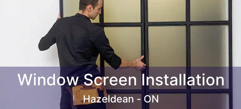  Window Screen Installation Hazeldean - ON