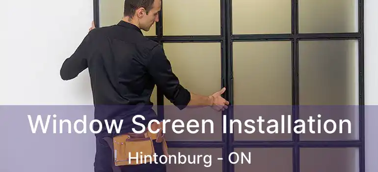  Window Screen Installation Hintonburg - ON