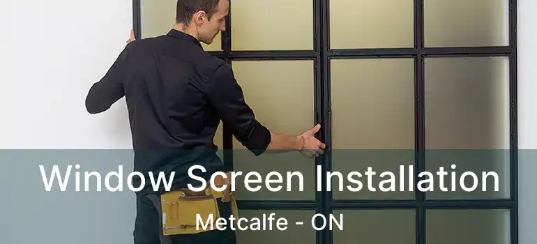  Window Screen Installation Metcalfe - ON