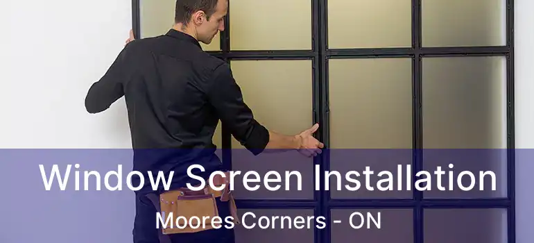  Window Screen Installation Moores Corners - ON