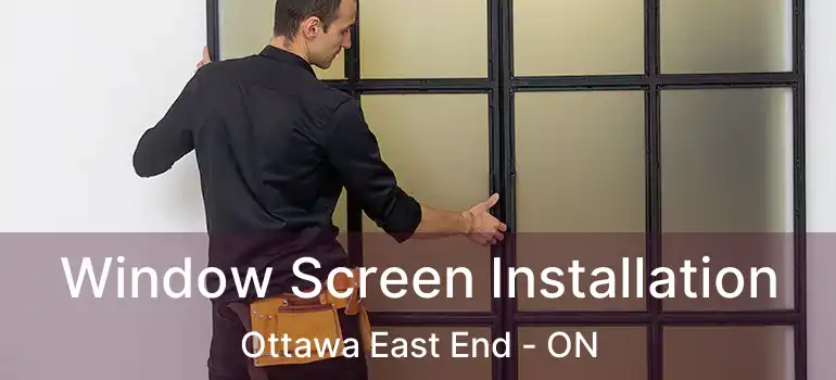  Window Screen Installation Ottawa East End - ON