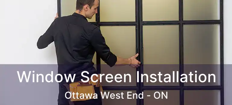  Window Screen Installation Ottawa West End - ON