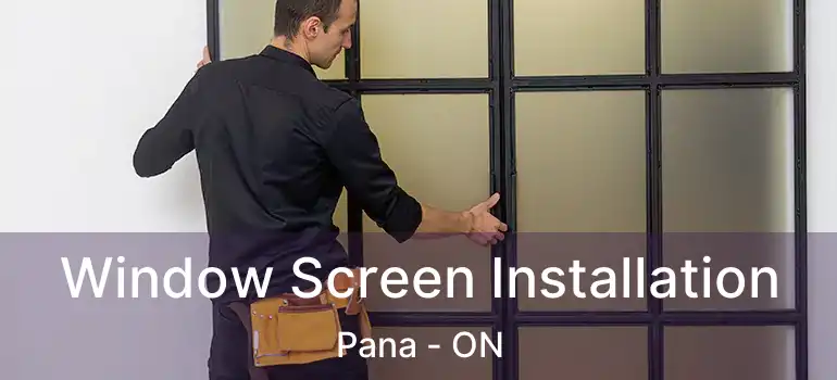  Window Screen Installation Pana - ON