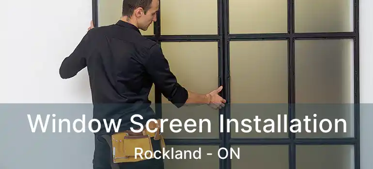  Window Screen Installation Rockland - ON