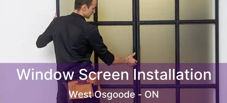  Window Screen Installation West Osgoode - ON