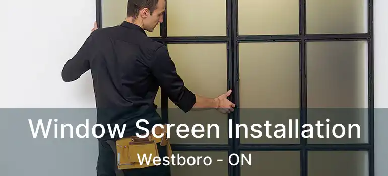  Window Screen Installation Westboro - ON