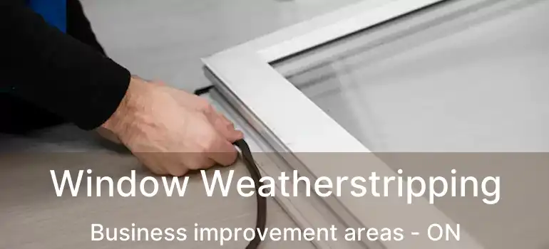  Window Weatherstripping Business improvement areas - ON