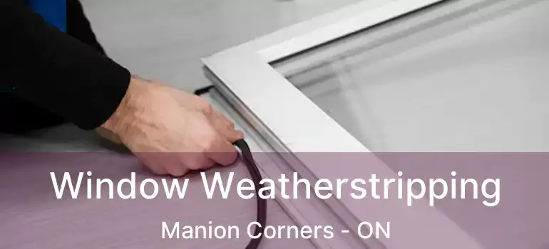  Window Weatherstripping Manion Corners - ON