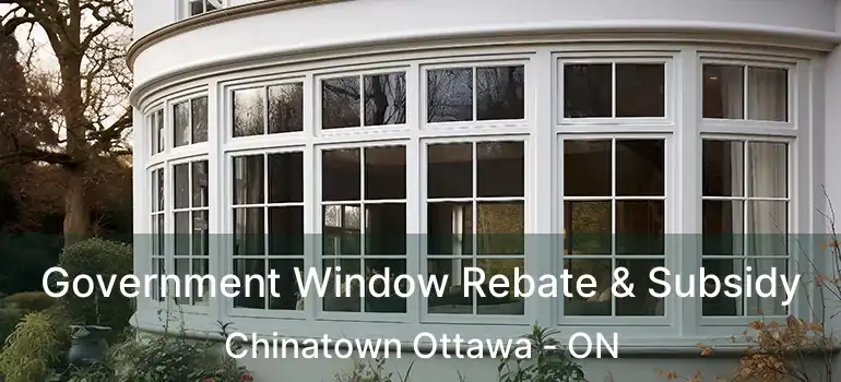  Government Window Rebate & Subsidy Chinatown Ottawa - ON